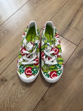 Women’s Grinch Shoes, Holiday Graphic